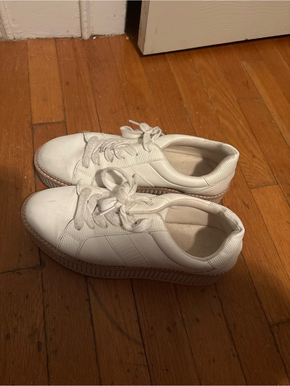 DV by Dolce Vita White Platform Lace-Up Sneakers